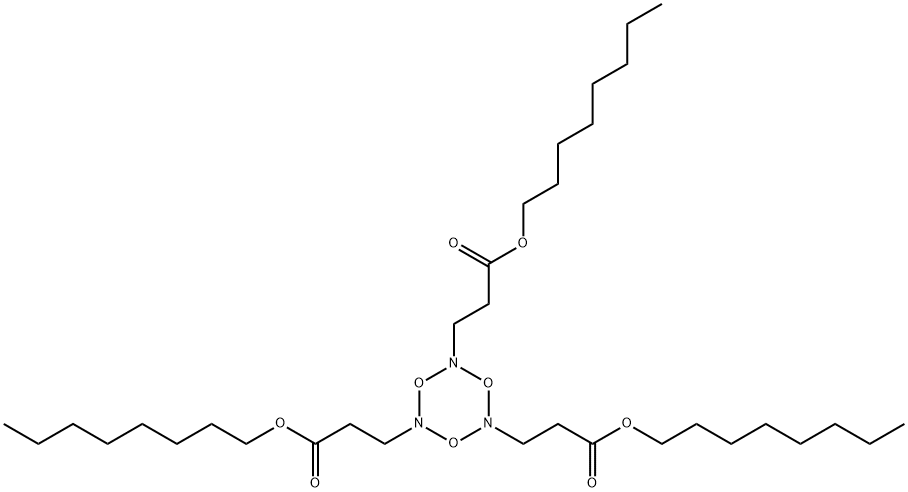 2,4,6-Trioxo-1,3,5-triazine-1,3,5(2H,4H,6H)-tripropionic acid trioctyl ester结构式