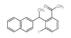 Ethanone,1-[3-fluoro-2-[1-(2-naphthalenyl)ethyl]phenyl]- Structure