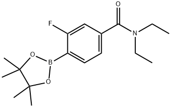 N,N-diethyl-3-fluoro-4-(4,4,5,5-tetramethyl-1,3,2-dioxaborolan-2-yl)benzamide Structure