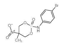 N-(4-bromophenyl)-5-methyl-5-nitro-2-oxo-1,3-dioxa-2$l^C10H12BrN2O5P-phosphacyclohexan-2-amine结构式