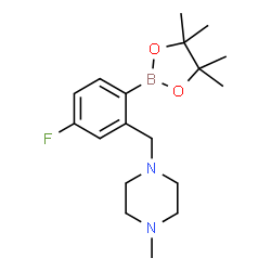 4-Fluoro-2-[(4-methyl-1-piperazinyl)methyl]phenylboronic Acid Pinacol Ester Structure