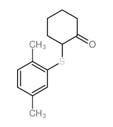 2-(2,5-dimethylphenyl)sulfanylcyclohexan-1-one结构式