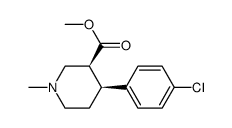 (3S,4s)-4-(4-氯苯基)-1-甲基哌啶-3-羧酸甲酯结构式