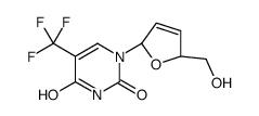 1-[(2R,5S)-5-(hydroxymethyl)-2,5-dihydrofuran-2-yl]-5-(trifluoromethyl)pyrimidine-2,4-dione Structure