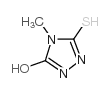5-疏基-4-甲基-4H-1,2,4-噻唑-3-醇结构式