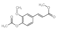2-Propenoic acid, 3-[4- (acetyloxy)-3-methoxyphenyl]-, methyl ester Structure