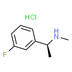 (S)-1-(3-氟苯基)-N-甲基乙胺盐酸盐结构式