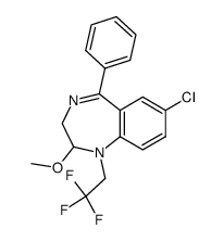 7-chloro-2-methoxy-5-phenyl-1-(2,2,2-trifluoro-ethyl)-2,3-dihydro-1H-benzo[e][1,4]diazepine Structure