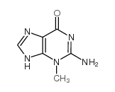 6H-Purin-6-one,2-amino-3,9-dihydro-3-methyl- Structure