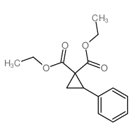 1,1-Cyclopropanedicarboxylicacid, 2-phenyl-, 1,1-diethyl ester结构式