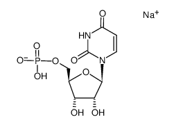((2R,3S,4R,5R)-5-(2,4-二氧代-3,4-二氢嘧啶-1(2H)-基)-3,4-二羟基四氢呋喃-2-基)磷酸氢钠结构式