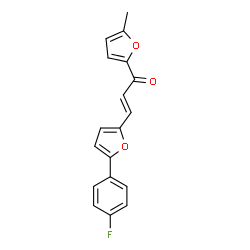 (E)-3-(5-(4-fluorophenyl)furan-2-yl)-1-(5-methylfuran-2-yl)prop-2-en-1-one结构式