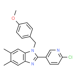 2-(6-CHLORO-3-PYRIDINYL)-1-(4-METHOXYBENZYL)-5,6-DIMETHYL-1H-1,3-BENZIMIDAZOLE Structure