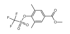 甲基 3,5-二甲基-4-(((三氟甲基)磺酰)氧代)苯酸盐结构式