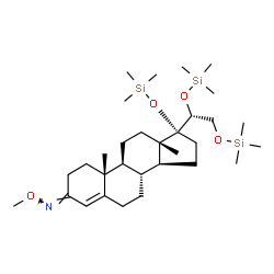(20R)-17,20,21-Tris(trimethylsiloxy)pregn-4-en-3-one O-methyl oxime Structure