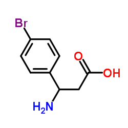 DL-3-氨基-3-(4-溴苯基)丙酸结构式