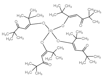 四(2, 2, 6, 6-四甲基-3, 5-庚烷二酮)铌(IV)结构式