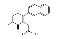 (+/-)-(2-Oxo-3-methyl-6-(naphthyl-(2))-cyclohexen-(6)-yl)-essigsaeure结构式