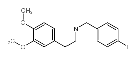 2-(3,4-dimethoxyphenyl)ethyl-[(4-fluorophenyl)methyl]azanium Structure