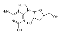 6-amino-9-[(2R,3R,5S)-3-hydroxy-5-(hydroxymethyl)oxolan-2-yl]-1H-purin-2-one结构式