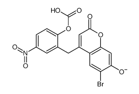 [2-[(6-bromo-7-hydroxy-2-oxochromen-4-yl)methyl]-4-nitrophenyl] carbonate结构式