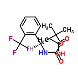 (R)-3-((叔丁氧羰基)氨基)-3-(2-(三氟甲基)苯基)丙酸结构式