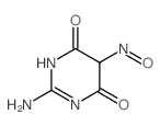 4,6(1H,5H)-Pyrimidinedione, 2-amino-5-nitroso- Structure