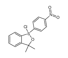 1-Chloro-3,3-dimethyl-1-(4-nitro-phenyl)-1,3-dihydro-1λ4-benzo[c][1,2]oxathiole结构式
