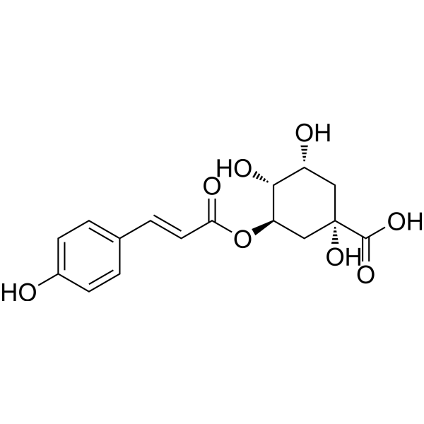 3-O-对香豆酰基奎宁酸结构式