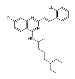 2-(2'-Chlorostyryl)-4-(δ-diethylamino-α-methylbutylamino)-7-chloroquinazoline Structure