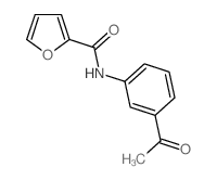 N-(3-乙酰基苯基)呋喃-2-羧酰胺结构式