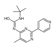 1-tert-butyl-3-(5-methyl-2-pyridin-4-ylpyrimidin-4-yl)urea结构式