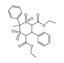 2-Methyl-1,1,3,3-tetraoxo-2,5-diphenyl-1λ6,3λ6-[1,3]dithiane-4,6-dicarboxylic acid diethyl ester结构式