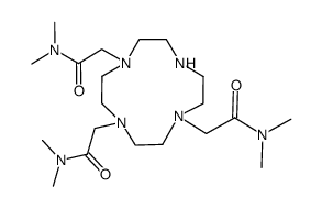 2-(4,10-bis-dimethyl-carbamoylmethyl-1,4,7,10-tetraaza-cyclododec-1-yl)-N,N-dimethyl-acetamide Structure