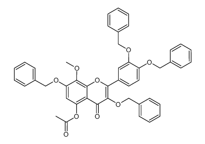 5-Acetoxy-3,3',4',7-tetrakis(benzyloxy)-8-methoxyflavon结构式