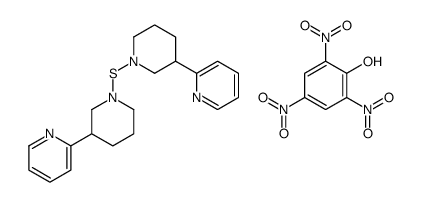 2-[1-(3-pyridin-2-ylpiperidin-1-yl)sulfanylpiperidin-3-yl]pyridine,2,4,6-trinitrophenol结构式