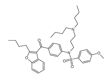 N-[4-[(2-Butyl-3-benzofuranyl)carbonyl]phenyl]-N-[3-(dibutylamino)propyl]-4-methoxybenzenesulfonamide结构式