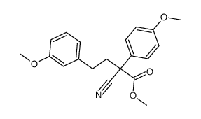 2-Cyano-4-(3-methoxy-phenyl)-2-(4-methoxy-phenyl)-butyric acid methyl ester结构式