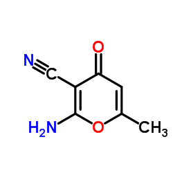 2-氨基-6-甲基-4-氧代-4H-吡喃-3-甲腈结构式