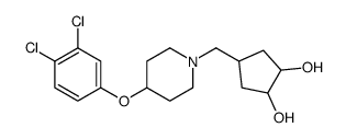 4-[[4-(3,4-dichlorophenoxy)piperidin-1-yl]methyl]cyclopentane-1,2-diol Structure