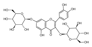 槲皮素 3,7-双葡萄糖苷结构式