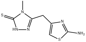 3-[(2-氨基-1,3-噻唑-4-基)甲基]-4-甲基-4,5-二氢-1H-1,2,4-三唑-5-硫酮结构式