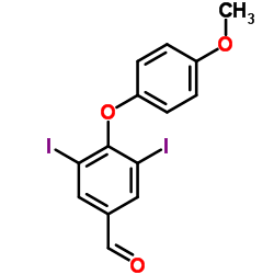 3,5-diiodo-4-(4-methoxy-phenoxy)-benzaldehyde Structure