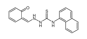 N-萘-1-基-2-[(6-氧代环己-2,4-二烯-1-亚基)甲基]肼基硫代甲酰胺结构式