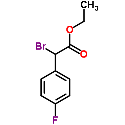 溴-(4-氟-苯基)-乙酸乙酯结构式