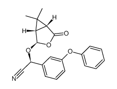 (1R,5S) 6,6-dimethyl-4(R) [(S) cyano-(3'-phenoxyphenyl)-methoxy]-3-oxa-bicyclo-(3,1,0)-hexan-2-one Structure