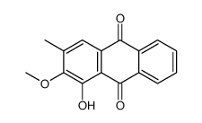 1-羟基-2-甲氧基-3-甲基蒽醌结构式