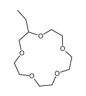 2-ethyl-1,4,7,10,13-pentaoxacyclopentadecane结构式