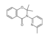 2,2-dimethyl-3-(6-methylpyrid-2-yl)-4-oxo-4H-1,3-benzoxazine结构式
