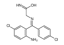 2-[[(2-amino-5-chlorophenyl)-(4-chlorophenyl)methylidene]amino]acetamide结构式